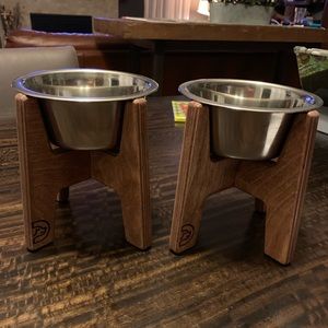 Dog or Cat bowls with stand